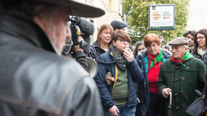 Pietra d'inciampo in memoria di Giordano Sangalli