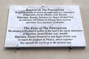 Boys of Via Panisperna Commemorative Plaque
