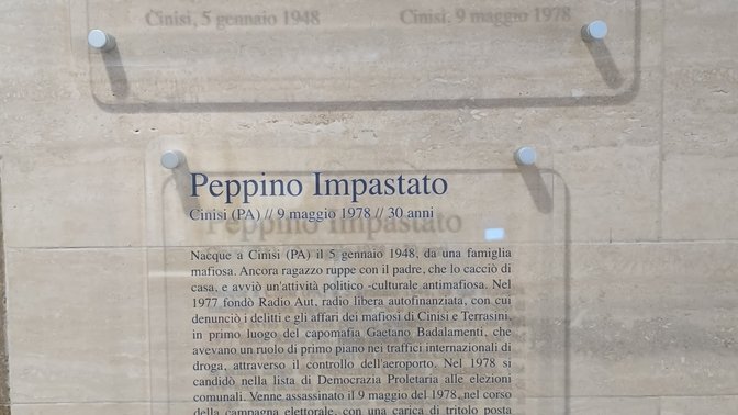 Peppino Impastato - targa