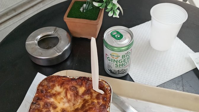 Felice pizza al mercato