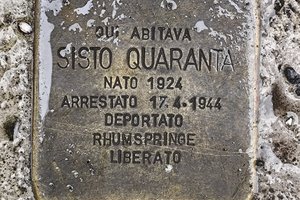 Pietra d\u0027inciampo in memoria di Sisto Quaranta