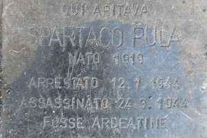 Pietra d\u0027inciampo in memoria di Spartaco Pula