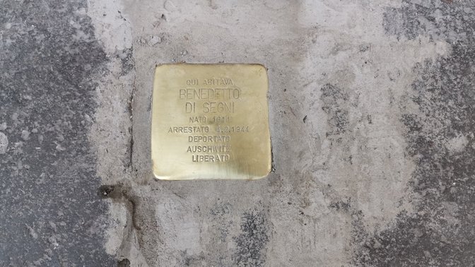 Pietra d'inciampo in memoria di Amedeo Di Cori