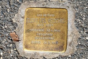Pietra d\u0027inciampo in memoria di Eldio Del Vecchio