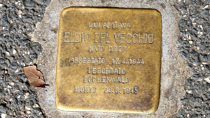 Pietra d'inciampo in memoria di Eldio Del Vecchio