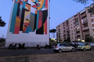 Murale maschere Torre Maura