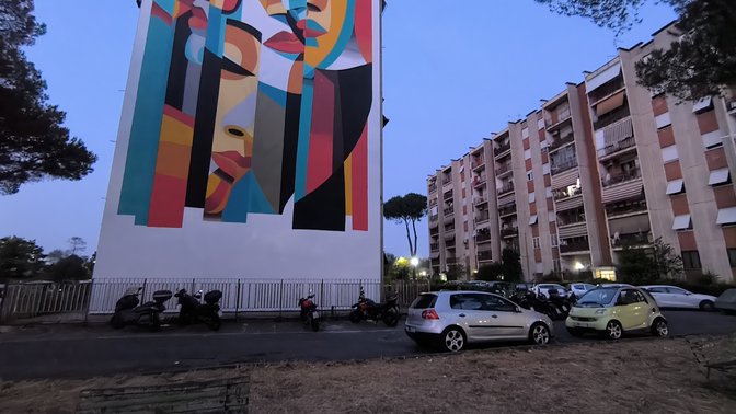 Murale maschere Torre Maura