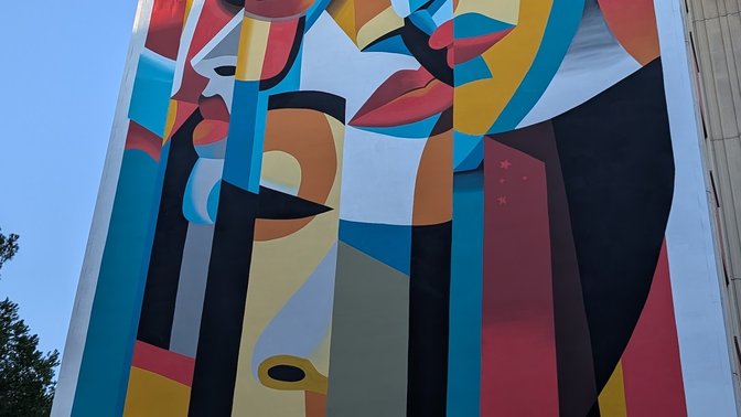 Murale maschere Torre Maura