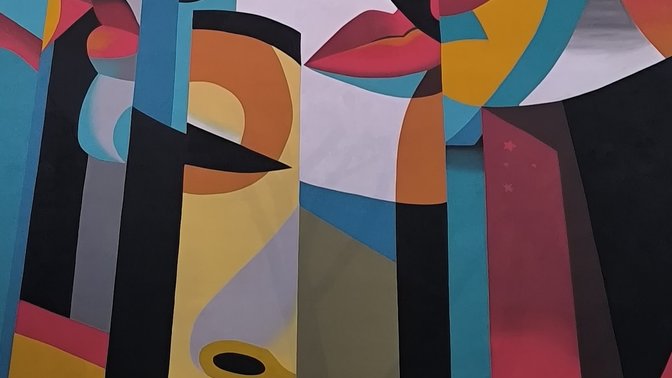 Murale maschere Torre Maura