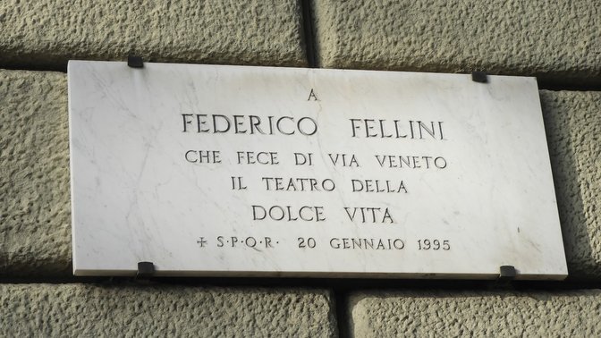 Targa a Federico Fellini