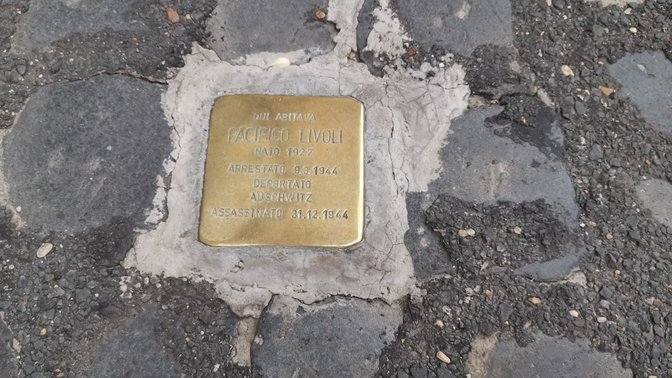 Pietra d'inciampo in memoria di Pacifico Livoli