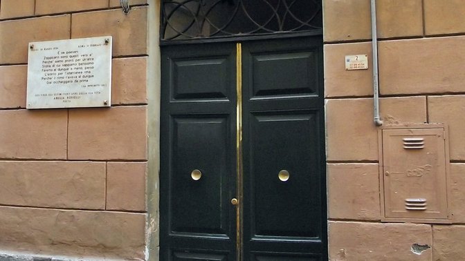 Targa commemorativa - Amelia Rosselli