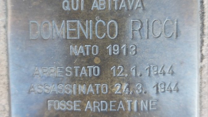 Pietra d'inciampo in memoria di Domenico Ricci