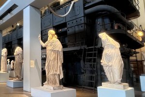 Haute Couture Meets Heavy Machinery: Rome's Moda in Luce Exhibition